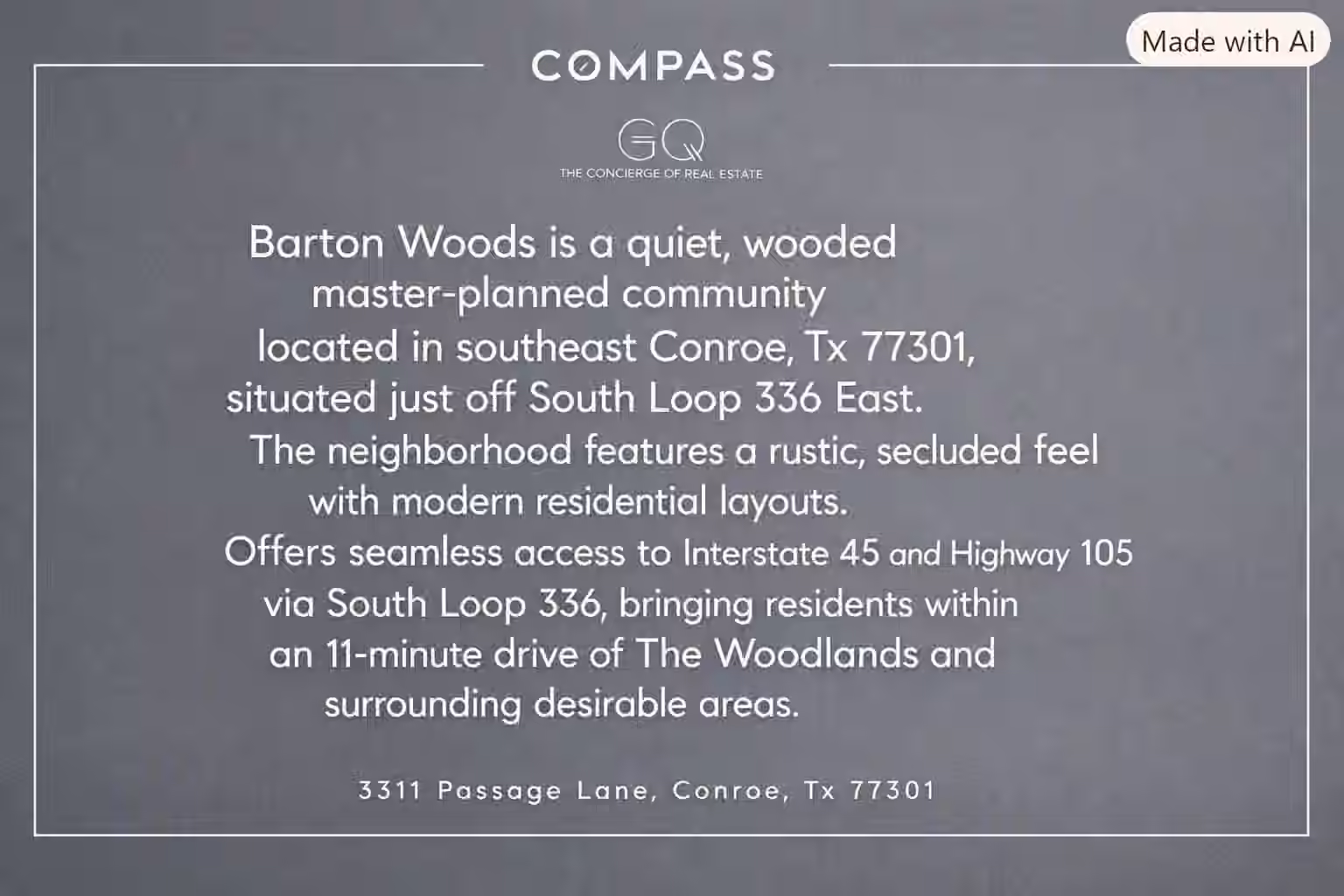 Photo 2 of 3311 Passage Lane, Conroe, TX